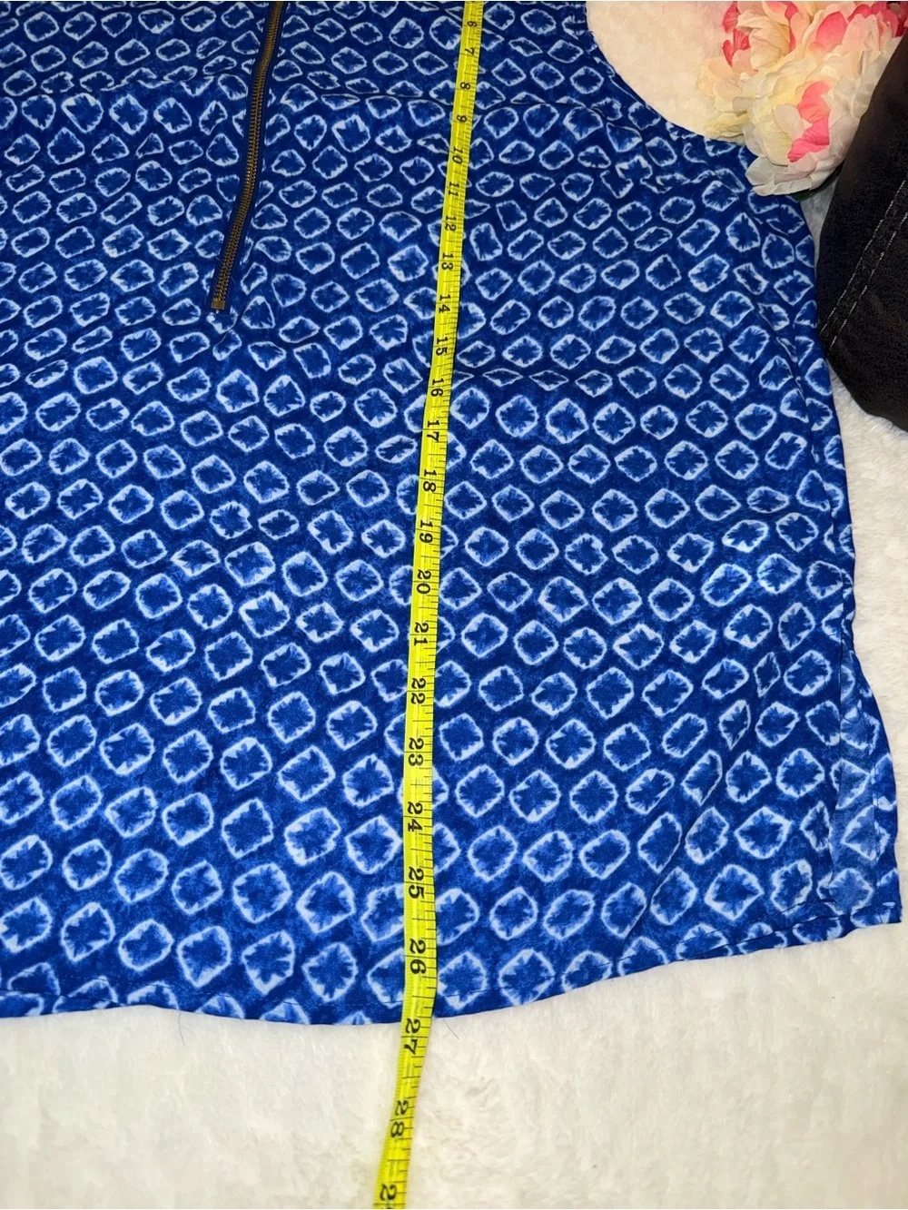 3 x 20$ Michael Kors Royal Blue Printed Zip-Front Sleeveless Camisole Size XL